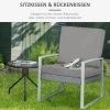 2 Delige Set Zitkussens, 56 X 52 Cm Stoelkussens Met Rits, Stoffen Hoes, 7cm Dik Kussen, Wasbaar Zitkussen Voor Huis, Tuin, Auto, Kantoor, Bank, Stoelen, Lichtgrijs 5