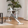 2 In 1 Buiktrainer, Buikspiertrainer Met Verstelbare Buikspierbank, In Hoogte Verstelbare Trainer Met Lcd Display, Voor Spieropbouw, Fitness, Belastbaar Tot 100 Kg, Staal, Wit+grijs 1