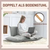 2 In 1 Fauteuil, Loungestoel Met Kussen, Vloerstoel Met Verstelbare Rugleuning, Gestoffeerde Fauteuil, Enkele Stoel Voor Woonkamer, Microvezeldoek, Lichtgrijs 6