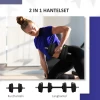 2 In 1 Halterset 15 Kg Verstelbaar Met 8 Halterschijven, Vloervriendelijk Voor Krachttraining En Fitness 4