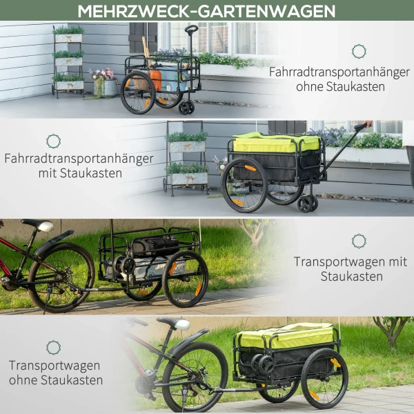 2 In 1 Kinderwagen, Draagvermogen 40kg, Met Rem, Opbergtas, Deksel, Reflectoren, Oxford, 130 X 64 X 103 Cm, Geel 10