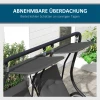 2 Zits Hollywood Schommel Tuinschommel Met Zonnedak Grijs 170 X 136 X 170 Cm, Stabiele Staalconstructie Voor Tuin & Terras 8