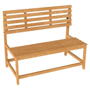 2 Zits Tuinbank Hout, Weerbestendige Zitbank, Uv Bestendige Tuinmeubelen Met Verstelbare Rugleuningen, Parkbank 240kg Belastbaar, Houtenbank Voor Balkon Terras, Tuin, 110x61x89cm, Teak 1