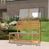 2 Zits Tuinbank Hout, Weerbestendige Zitbank, Uv Bestendige Tuinmeubelen Met Verstelbare Rugleuningen, Parkbank 240kg Belastbaar, Houtenbank Voor Balkon Terras, Tuin, 110x61x89cm, Teak 4