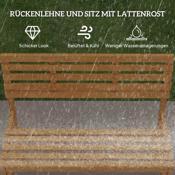 2 Zits Tuinbank Hout, Weerbestendige Zitbank, Uv Bestendige Tuinmeubelen Met Verstelbare Rugleuningen, Parkbank 240kg Belastbaar, Houtenbank Voor Balkon Terras, Tuin, 110x61x89cm, Teak 8