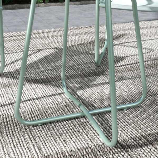 3 Delig Bistro Set Balkonmeubel Set Met 1 Tafel En 2 Stoelen, Tuinzitgroep Van Mesh In Groen Voor Tuin En Terras 10