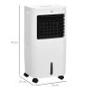 3 In 1 Mobiele Airconditioner Met Luchtbevochtiging Waterkoeling 15l 60° Oscillerend Klimaatapparaat 65w Luchtkoeler Met 8u Timer, Afstandsbediening, Gebruiksruimte 20 ㎡ Wit 32 X 37 X 69 Cm 4