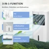 3 In 1 Mobiele Airconditioner Met Luchtbevochtiging Waterkoeling 15l 60° Oscillerend Klimaatapparaat 65w Luchtkoeler Met 8u Timer, Afstandsbediening, Gebruiksruimte 20 ㎡ Wit 32 X 37 X 69 Cm 6