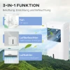 3 In 1 Mobiele Airconditioner Met Luchtbevochtiging Waterkoeling 15l 60° Oscillerend Klimaatapparaat Luchtkoeler Met 7,5u Timer, Afstandsbediening, Led Display, Voor 20 ㎡ Wit 37 X 32 X 78 Cm 6