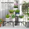3 Laags Plantenstandaard, Bloemenstandaard Voor Binnen Buiten, Metalen Plantenrek, Meerlaags Bloemenrek, 60 Cm Hoge Bloementrap Voor Woonkamer, Tuin Balkon Decoratie, Zwart 5