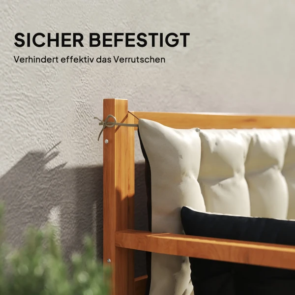 3 Zits Bankkussen 180x110x8 Cm Met Banden, Zitkussen, Outdoor/indoor Stoelkussen, Zitkussen, Zitkussen, Bankkussen Voor Tuinmeubelen, Hollywood Schommel, Beige+zwart 7