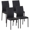 4 Delige Set Eetkamerstoelen Met Stalen Poten Zwart 41 X 50 X 91 Cm Voor Moderne Eetkamer 1