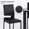 4 Delige Set Eetkamerstoelen Met Stalen Poten Zwart 41 X 50 X 91 Cm Voor Moderne Eetkamer 6