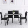 4 Delige Set Eetkamerstoelen Met Stalen Poten Zwart 41 X 50 X 91 Cm Voor Moderne Eetkamer 8