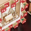 Adventskalender Om Te Vullen 24 Lades Vakken Kerstkalender Met Led Lichten Adventskalenderbox Kerstdecoratie Diy Mdf 34 X 7 X 34 Cm Rood 8