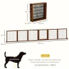 Afscheidingshek Hond 6 Delig, 432 X 70 Cm Opvouwbaar Deurbeschermingshek Met 2 Steunvoeten, Vrijstaand Hondenhek, Traphek Voor Middelgrote Honden, Voor Gang, Trap, Koffie 4