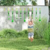 Aiyaplay 10 M Zipline Kit Kinder Slackline Set Met 2 Turnringen, 2 Klimstangen En 3 Spinnerwielen Voor Tuin Buitenshuis Zip Line Kit Voor 3 6 Jaar Kinderen, Tot 50 Kg 2