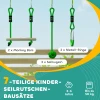 Aiyaplay 10 M Zipline Kit Kinder Slackline Set Met 2 Turnringen, 2 Klimstangen En 3 Spinnerwielen Voor Tuin Buitenshuis Zip Line Kit Voor 3 6 Jaar Kinderen, Tot 50 Kg 5