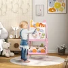 Aiyaplay 2 In 1 Kindertafel, Dubbelzijdige Kinder Schildersezel, Schildersezel Met Krijtbord, Whiteboard, Opbergdozen, Voor Kinderen Van 3 8 Jaar, Roze 2