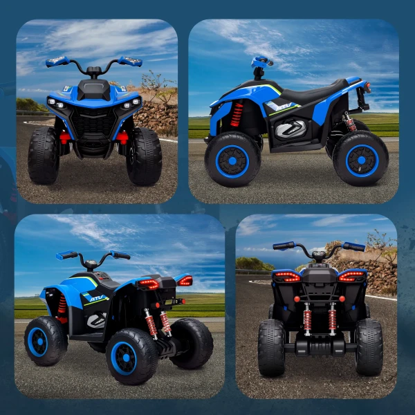 Aiyaplay Elektrische Quad Voor Kinderen 12v Elektrische Kinderquad Met 2 Motor, 3 6km/h Kinder Quad Met Vering, Led Licht, Kinderauto Met Usb, Muziek Voor 3 8 Jaar Kinderen, Blauw 10