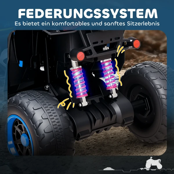 Aiyaplay Elektrische Quad Voor Kinderen 12v Elektrische Kinderquad Met 2 Motor, 3 6km/h Kinder Quad Met Vering, Led Licht, Kinderauto Met Usb, Muziek Voor 3 8 Jaar Kinderen, Blauw 7