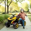 Aiyaplay Elektrische Quad Voor Kinderen 12v Elektrische Kinderquad Met 2 Motor, 3 6km/h Kinder Quad Met Vering, Led Licht, Kinderauto Met Usb, Muziek Voor 3 8 Jaar Kinderen, Geel 2