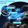 Aiyaplay Elektrische Quad Voor Kinderen 12v Kinderquad Met 4 Wielophanging, Mp3 Muziekspeler, Kinderrijtuig Met Koplampen, Vooruit En Achteruitversnelling, Voor 3 5 Jaar Kinderen, 5 Km/u, Metaal, Blauw 6