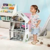 Aiyaplay Houten Poppenhuis, 3 Verdiepingen Dollhouse Met 13 Meubelstukken En Accessoires, 85,3 Cm Hoog Speelhuis Voor Kinderen Van 3 6 Jaar, Grijs 2