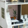 Aiyaplay Houten Poppenhuis, 3 Verdiepingen Dollhouse Met 13 Meubelstukken En Accessoires, 85,3 Cm Hoog Speelhuis Voor Kinderen Van 3 6 Jaar, Grijs 9