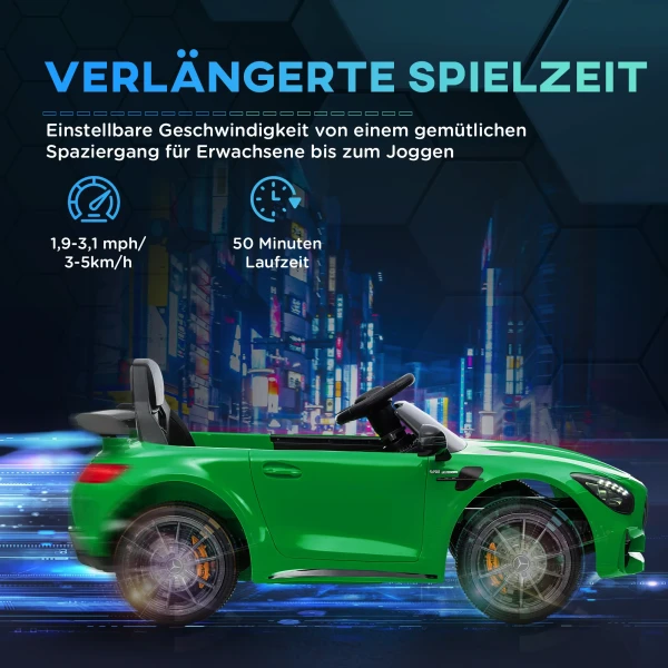 Aiyaplay Kinder Elektrische Auto 12 V Kinderwagen Met 2,4g Afstandsbediening, Usb, Mp3, Muziek, Elektrisch Voertuig Met Lichten, Zachte Start, Achteruit Functie, 3 5 Km/u, Voor Kinderen Van 3 6 Jaar, Groen 9