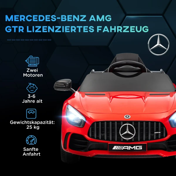 Aiyaplay Kinder Elektrische Auto 12 V Kinderwagen Met 2,4g Afstandsbediening, Usb, Mp3, Muziek, Elektrisch Voertuig Met Lichtjes, Zachte Start, Achteruit Functie, 3 5 Km/u, Voor Kinderen 3 6 Jaar, Rood 5