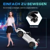 Aiyaplay Kinder Elektrische Auto 12 V Kinderwagen Met 2,4g Afstandsbediening, Usb, Mp3, Muziek, Elektrisch Voertuig Met Lichtjes, Zachte Start, Achteruit Functie, 3 5 Km/u, Voor Kinderen 3 6 Jaar, Wit 6