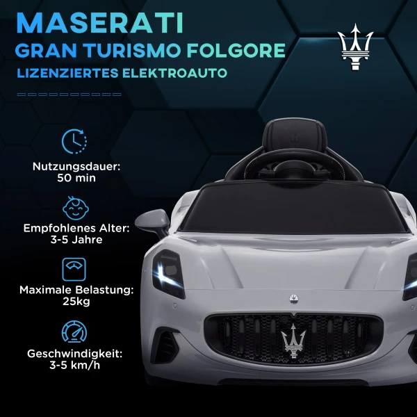 Aiyaplay Kinder Elektrische Auto 12v Kinderwagen Met 2,4 Ghz Afstandsbediening, 2 Motor, Kindervoertuig Met Claxon, Led, Muziek, Zachte Start, Elektrisch Voertuig Met Hulpwiel, Voor 3 5 Jaar Kinderen, Grijs 5