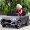 Aiyaplay Kinder Elektrische Auto 12v Kinderwagen Met 2,4g Afstandsbediening, Mp3 Muziek & Toeter, Elektrisch Voertuig Met Koplampen, 4 Geveerde Wielen, 3 5 Km/u, Voor 3 6 Jaar Oude Kinderen, Grijs 2