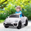 Aiyaplay Kinder Elektrische Auto 12v Kinderwagen Met 2,4g Afstandsbediening, Muziek, Claxon, Elektrisch Voertuig Met Led Lichten, Usb/mp3 Aansluiting, 3 5 Km/u, Voor Kinderen 3 5 Jaar, Wit 2