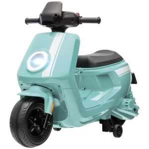 Aiyaplay Kinder Elektrische Motorfiets, 6v Kinderfiets Met Koplamp, Muziek, Voor En Achteruitversnelling, Trainingswielen, 1,5 3 Km/u, Elektrische Motorfiets Voor 1,5 3 Jaar Oude Kinderen, Groen 1