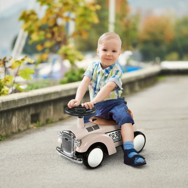 Aiyaplay Kinder Rutschauto, Kinderfahrzeug Met Opbergruimte, Kinderauto, Met Kantelbeveiliging, Voor Kinderen Van 1 3 Jaar, Crème, 58 X 27 X 35 Cm 2