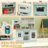 Aiyaplay Kinderkeuken Speelkeuken Met Lichtjes, Geluiden, Koffiezetapparaat, Ijsmachine, Magnetron, Oven, Keukenaccessoires, Poppenkeuken Voor Kinderen Van 3+ Jaar, Wit 6