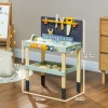 Aiyaplay Kinderwerkbank Met Gereedschap En Accessoires, Werkbank Met Schroevendraaier En Sleutel, Tang, Speelgoed Voor Kinderen Van 3 6 Jaar, 58 X 31 X 77,5 Cm Lichtblauw 4