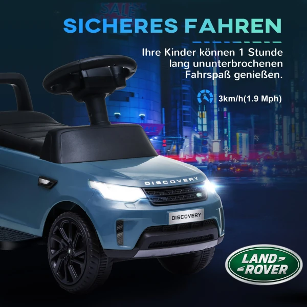 Aiyaplay Land Rover Kinder Elektrische Auto 2 In 1 6v Kinderwagen Met Glijmodus, Muziek, Claxon, Elektrisch Voertuig, Glijauto, Glijdend Voertuig Met Koplampen, 3 Km/u, Voor 1,5 5 Jaar Oude Kinderen, Lichtblauw 8