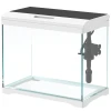 Aquarium Met Led Verlichting, Filtersysteem, 17l Vissentank, Tropisch Vissen Aquarium Met Waterpomp Wit 1