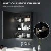 Badkamerspiegelkast, Badkamerkast Met Led Verlichting, Anti Condens, Hangende Kast Met 3 Lichtkleuren, Geheugenfunctie Voor Badkamer, Zwart, 50 X 12,8 X 70 Cm 7