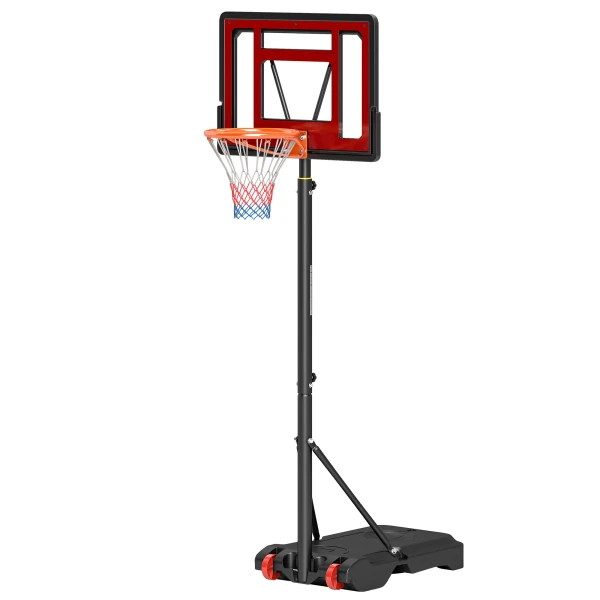 Basketbalstandaard Outdoor Met Wielen, 160 210 Cm In Hoogte Verstelbaar Basketbalring Met Standaard, 83x59cm Achterwand, Voor Jongeren In Achtertuinen, Tuinen, Garages 1