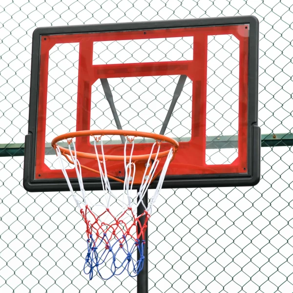 Basketbalstandaard Outdoor Met Wielen, 160 210 Cm In Hoogte Verstelbaar Basketbalring Met Standaard, 83x59cm Achterwand, Voor Jongeren In Achtertuinen, Tuinen, Garages 10