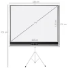 Beamer Scherm Met Statief, 4:3 Projectieoppervlak, 84 Inch Opvouwbare Presentatiewand 171 X 131 Cm, In Hoogte Verstelbaar Scherm Voor Thuis, School, Vergaderingen 4