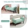 Bedbank, Gestoffeerde Bank, Zitbank, Gangbank Voor Slaapkamer, Tot 130 Kg Belastbaar, Zeildoek, Groen, 102 X 36 X 51 Cm 6