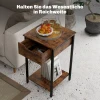 Bijzettafel, Salontafel In Industrieel Ontwerp, Koffietafel Met Stalen Frame, Voor Woonkamer, Slaapkamer, 40 X 40 X 68 Cm, Rustiek Bruin 6