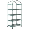Broeikas Met Rol, Broeikas Met 4 Planken, Folie Broeikas Met Stalen Frame, Voor Tuin, Balkon 69 X 50 X 165 Cm, Groen 10