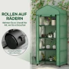 Broeikas Met Rol, Broeikas Met 4 Planken, Folie Broeikas Met Stalen Frame, Voor Tuin, Balkon 69 X 50 X 165 Cm, Groen 6