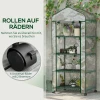 Broeikas Met Rol, Broeikas Met 4 Planken, Folie Broeikas Met Stalen Frame, Voor Tuin, Balkon 69 X 50 X 165 Cm, Groen 6